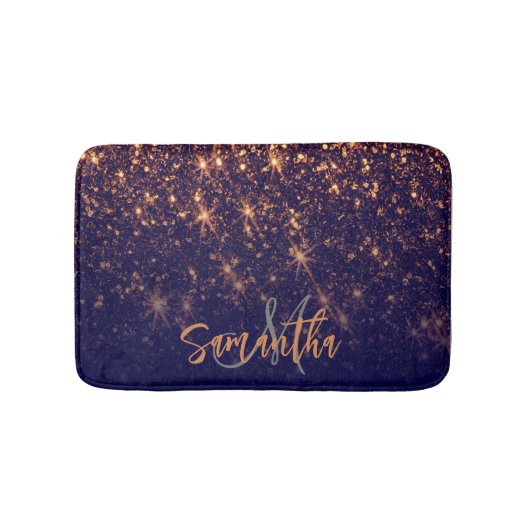 Sparkle Golden Glitter Badmat (Voorkant)