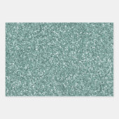 Sparkle Green Glitz Gold Glitter Inpakpapier Vel (Voorkant)
