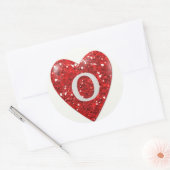Sparkle Heart O Ronde Sticker (Envelop)