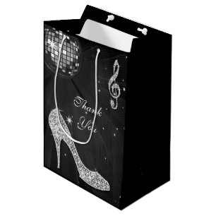 Sparkle Heels Black Disco Ball Birthday Hartelijk  Medium Cadeauzakje