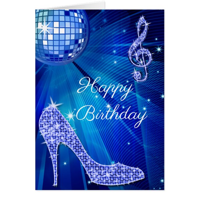 Sparkle Heels Blue Disco Ball (Voorkant)