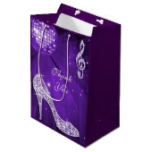 Sparkle Heels Paarse Disco Ball Verjaardag Bedankt Medium Cadeauzakje (Voorkant Gekanteld)