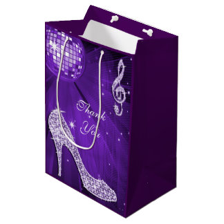 Sparkle Heels Paarse Disco Ball Verjaardag Bedankt Medium Cadeauzakje