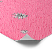 Sparkle Hot Pink with Silver Glitter Poster (Coin)