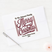 Sparkle in de vreugde van Kerstmis! Vierkante Sticker (Envelop)