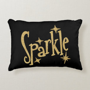 Sparkle in Gold Black Accent Kussen