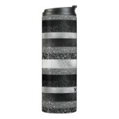 Sparkle in zilver en zwart thermosbeker (Gedraaid links)