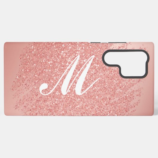 Sparkle Initiaal Samsung Galaxy S22 Ultra Hoesje (Achterkant horizontaal)