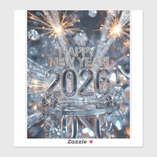 Sparkle into the New Year Sticker (Vel)