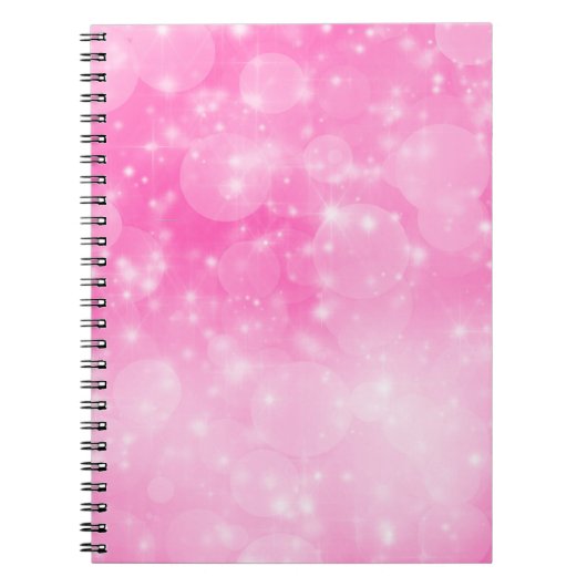 sparkle kerst heet roze verjaardagsfeestje notitieboek (Voorkant)