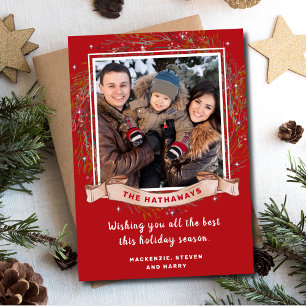 Sparkle kerstfoto Banner Feestdagenkaart