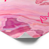 Sparkle Kisses Love Valentijnse  Gift for her Poster (Hoek)