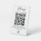 Sparkle Laissez-nous un avis QR code Signe de piéd (Recto)