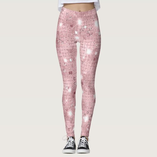 Sparkle Luxury Pink Leggings (Voorkant)