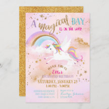 Sparkle Magical Unicorn Pegasus Birthday