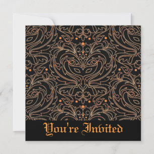 Sparkle Masquerade Mask Halloween Party Invitation Kaart