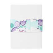 Sparkle Mermaid & Seahorse with Matting back Uitnodigingen Wikkel (Achterkant Voorbeeld)