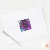 Sparkle-neon galaxy cat sticker (Envelop)