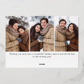 Sparkle Noël 4 Carte de vœux PHOTO Rose Gold (Verso)