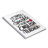 Sparkle om een Engelse leraar te zijn - Leuk cadea Notitieboek (Rechterzijde)