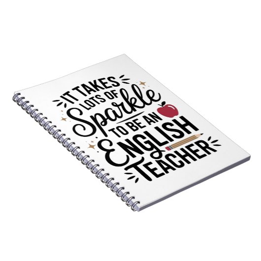 Sparkle om een Engelse leraar te zijn - Leuk cadea Notitieboek (Rechterzijde)