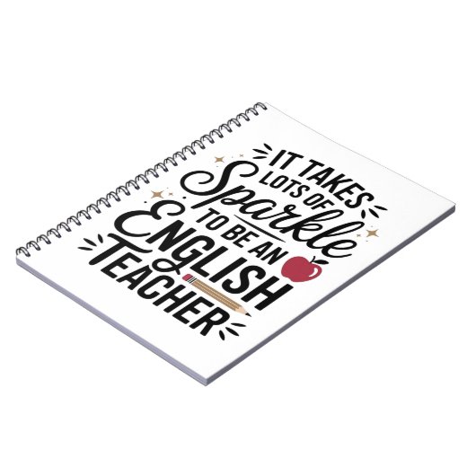 Sparkle om een Engelse leraar te zijn - Leuk cadea Notitieboek (Linkerzijde)