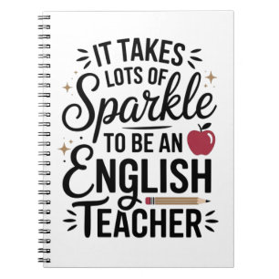 Sparkle om een Engelse leraar te zijn - Leuk cadea Notitieboek