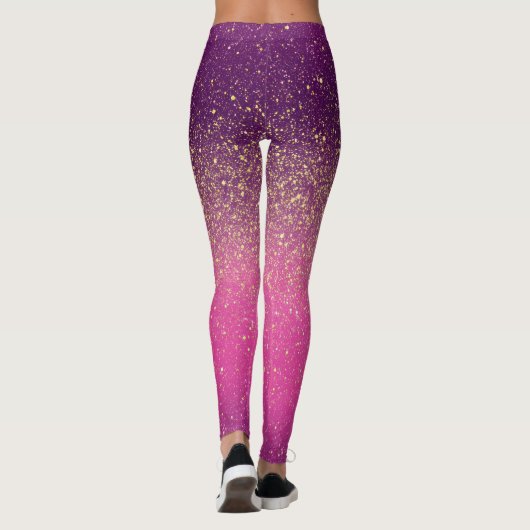 Sparkle Ombre Pink Pattern  Leggings (Achterkant)