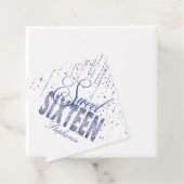 Sparkle Paarse, zoet 16 Bedankjes Labels (In situ)