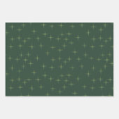 Sparkle Pattern Black Pine Grren Inpakpapier Vel (Voorkant 2)