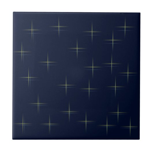 Sparkle Pattern on Navy Tegeltje (Voorkant)