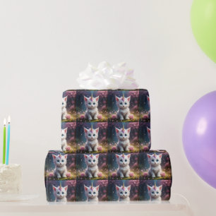 Sparkle Paws: de betoverende eenhoorn kitten Cadeaupapier