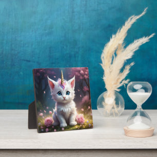 Sparkle Paws: de betoverende eenhoorn kitten Fotoplaat