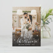 Sparkle Photo Mariage de vacances Faire-part (Debout devant)