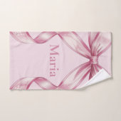 Sparkle Pink Coquette Bow 1st (Serviette à main)