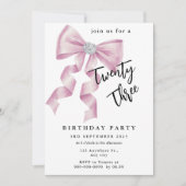 Sparkle Pink Coquette Bow 1st Kaart (Voorkant)