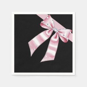 Sparkle Pink Coquette Bow Servet