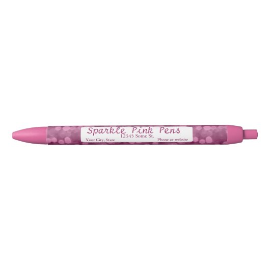 Sparkle Pink Custom Pen (Voorkant)
