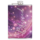 Sparkle pink fles, zegt Blessed Heupfles (Voorkant)