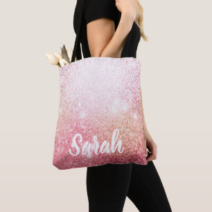 Sparkle Pink Glitter ontwerp Draagtas