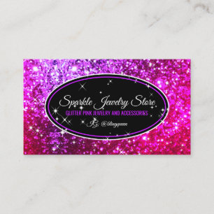 Sparkle Pink Glitz Glam Stars lichte paarse juwele Visitekaartje