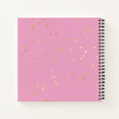 Sparkle Pink Gold Glam Stars Eenhoorn Notitieboek (Achterkant)