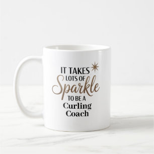 Sparkle Quote Gift voor Curling Coach Koffiemok