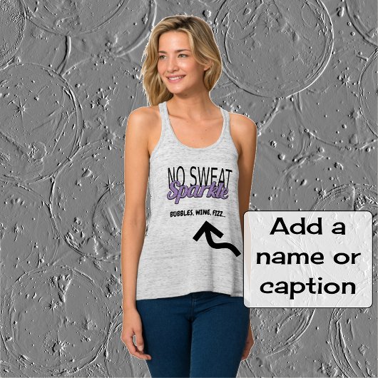 Sparkle quote glitter effect paarse tekst tanktop