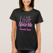 Sparkle quote glitter effect pink add text t-shirt (Voorkant)
