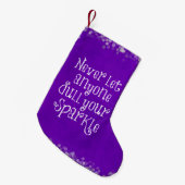 Sparkle Quote Paarse kerst Kleine Kerstsok (Voorkant (Hangend))