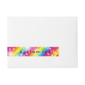 Sparkle Rainbow Glitter Gestreepte Wrap Rond Label Omwikkelbaar Adreslabel (Voorkant)