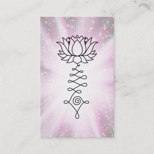 *~* Sparkle Rays Reiki Energy Healing Lotus Visitekaartje (Voorkant)