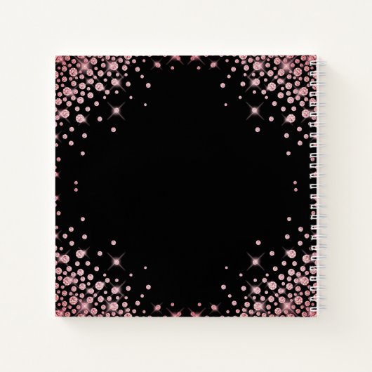 Sparkle Roos Gold Glitter 60e Verjaardag Gastenboe Notitieboek (Achterkant)