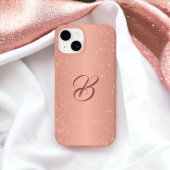 Sparkle Roos Gold Kijk Monogrammed iPhone Case